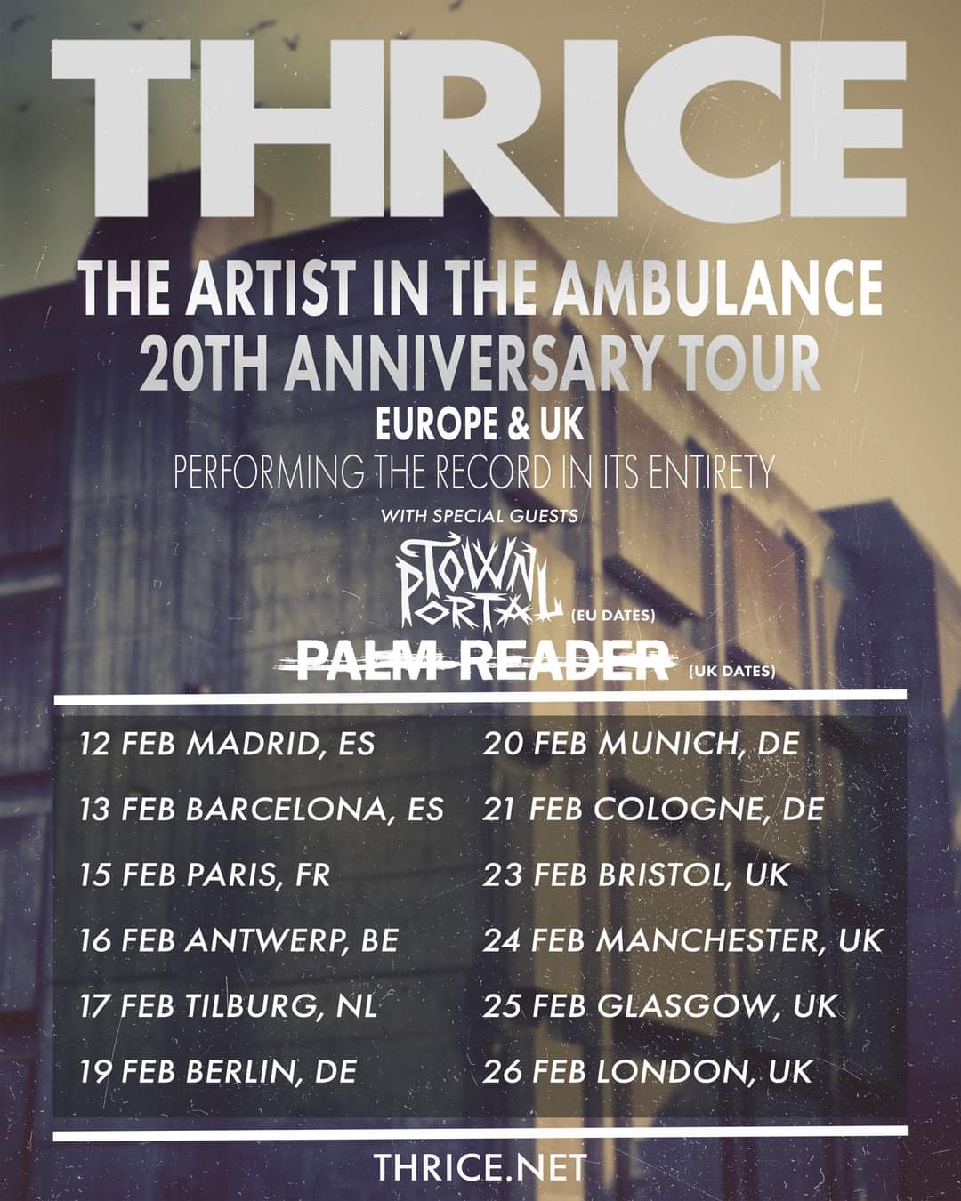 Thrice kommen auf “The Artist In The Ambulance 20th Anniversary Tour 2024”